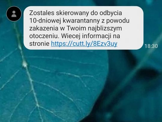 UWAGA! Oszustwo na SMS-y informujące o odbyciu kwarantanny covidowej. To próba WYŁUDZENIA DANYCH OSOBOWYCH !!  