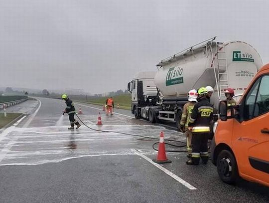 UWAGA WYPADEK! Zderzenie ciężarówki z autem osobowy