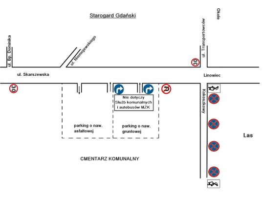 UWAGA! Zmiana organizacji ruchu w rejonie cmentarzy
