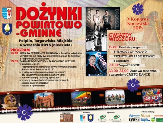 W niedzielę Dożynki Powiatowo – Gminne w Pelplinie