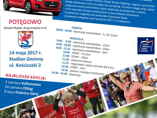 W niedzielę Puchar Polski Nordic Walking w Potęgowie