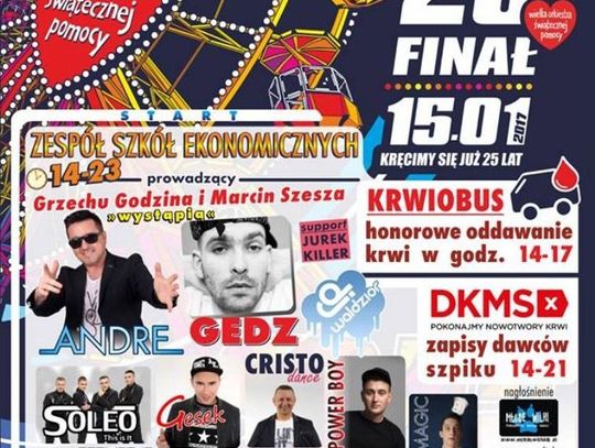 W niedzielę WOŚP - Sprawdź programy koncertów na terenie powiatu tczewskiego