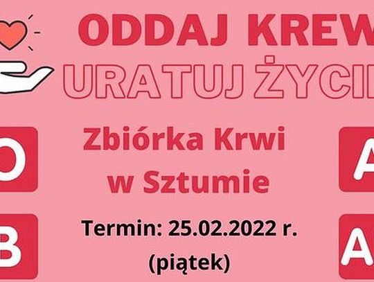  Weź udział w zbiórce krwi! Twoja krew może uratować czyjeś życie 