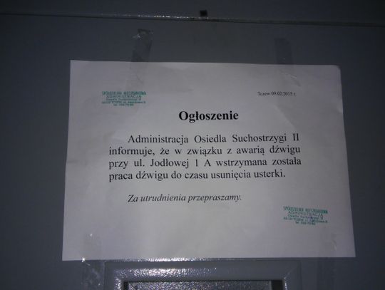 Winda za &quot;70 groszy&quot; znów nie działa. Mieszkańcy wkurzeni