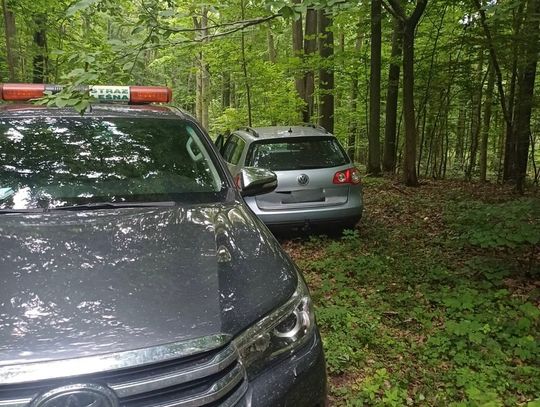Wjechał autem do lasu i pił w nim alkohol. Śmiecił i był agresywny w stosunku do funkcjonariuszy