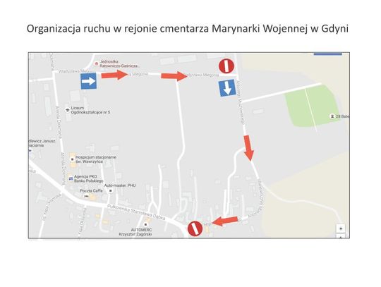 Wszystkich Świętych w Gdyni - organizacja ruchu, komunikacja miejska