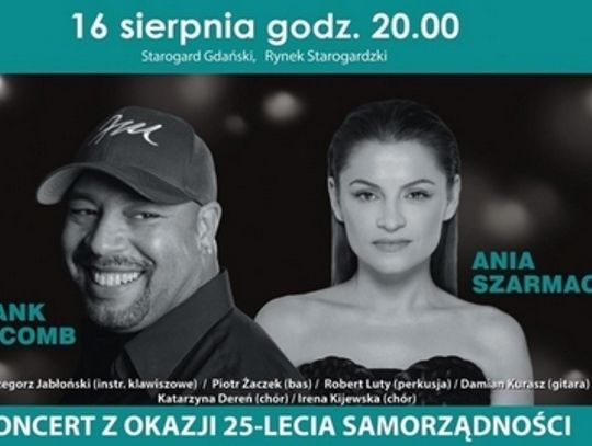 Wyjątkowy duet na starogardzkim Rynku! Koncert Ani Szarmach i Franka McComba