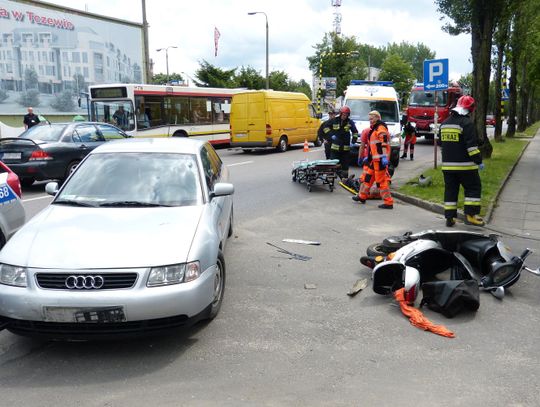 Wypadek koło „Ekonomika”. Motocyklista trafił do szpitala
