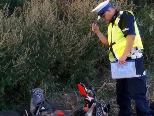 Wypadek motocyklisty pod Gardeją. Niezbędna była pomoc Lotniczego Pogotowia Ratunkowego.