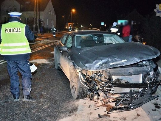 Wypadek na DK91 w Miłobądzu