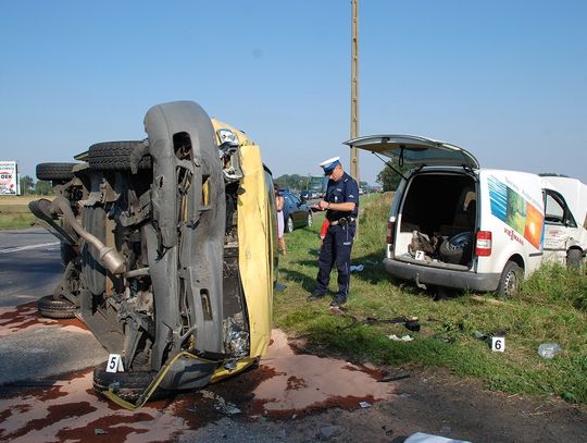 Wypadek na drodze krajowej nr 22 - nie ustąpił pierwszeństwa