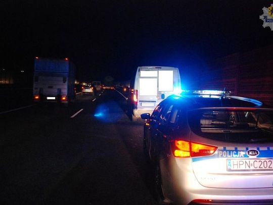 Wypadek na S6 w Straszynie