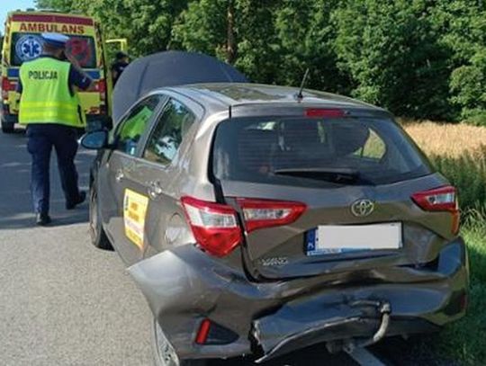 Wypadek w Gardei na DK 55