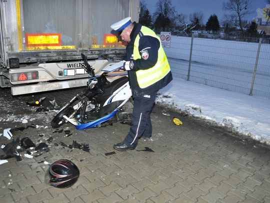 Wypadek z udziałem motorowerzysty w Rusocinie