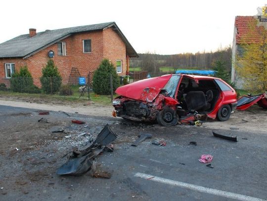Wypadek Zielonej Chocinie, ranny kierowca 