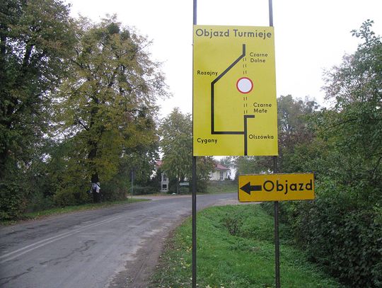 Zamknięto drogę Czarne Dolne – Czarne Małe