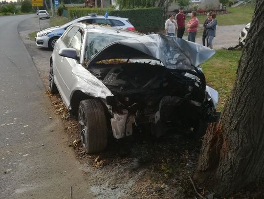 Zasłabł za kierownicą. Najpierw uderzył w inne auto, potem w drzewo.