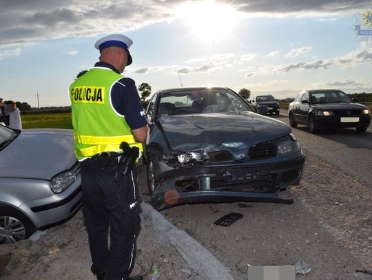 Zatrzymali prawo jazdy kierowcy volkswagena za spowodowanie wypadku na DK 7