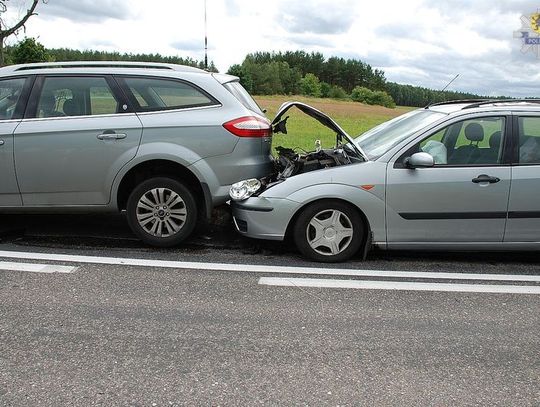 Zderzenie 5 samochodów na DK 20