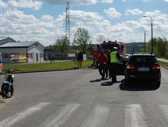 Zderzenie motocykla z samochodem