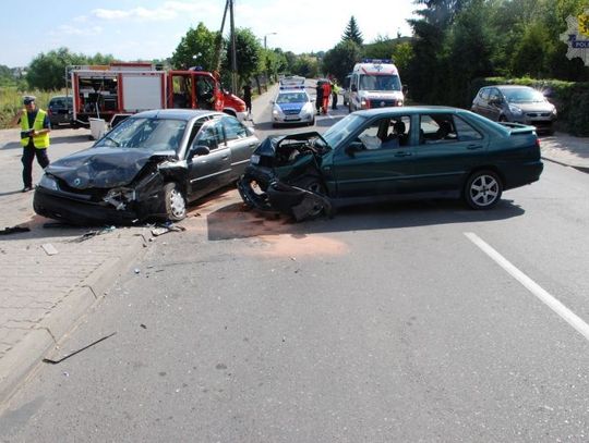Zderzenie seata z renault na ul. Strzeleckiej