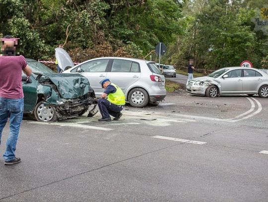 Zderzenie trzech aut na "Berlince"