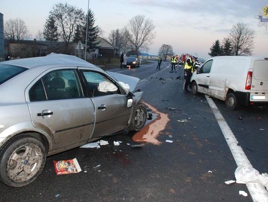 Zderzenie trzech samochodów w Kolniku