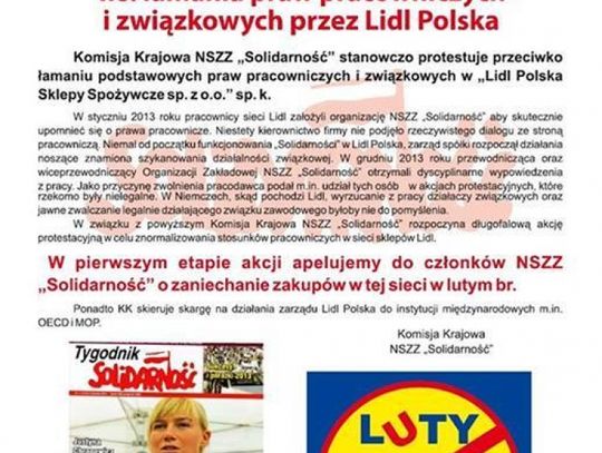 Związkowcy: Lidl łamie prawa pracownicze!