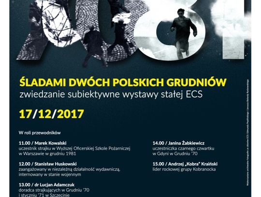 Zwiedzanie wystawy stałej ECS z uczestnikami i świadkami dwóch polskich grudniów