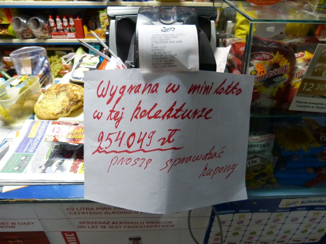 250 tys. zł w Lotto - w Tczewie nikt nie odebrał... 