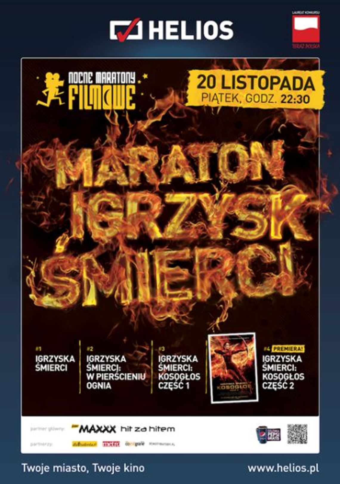 4 filmy na Maraton Igrzysk Śmierci w Kinie Helios 4 filmy na Maraton Igrzysk Śmierci w Kinie Helios