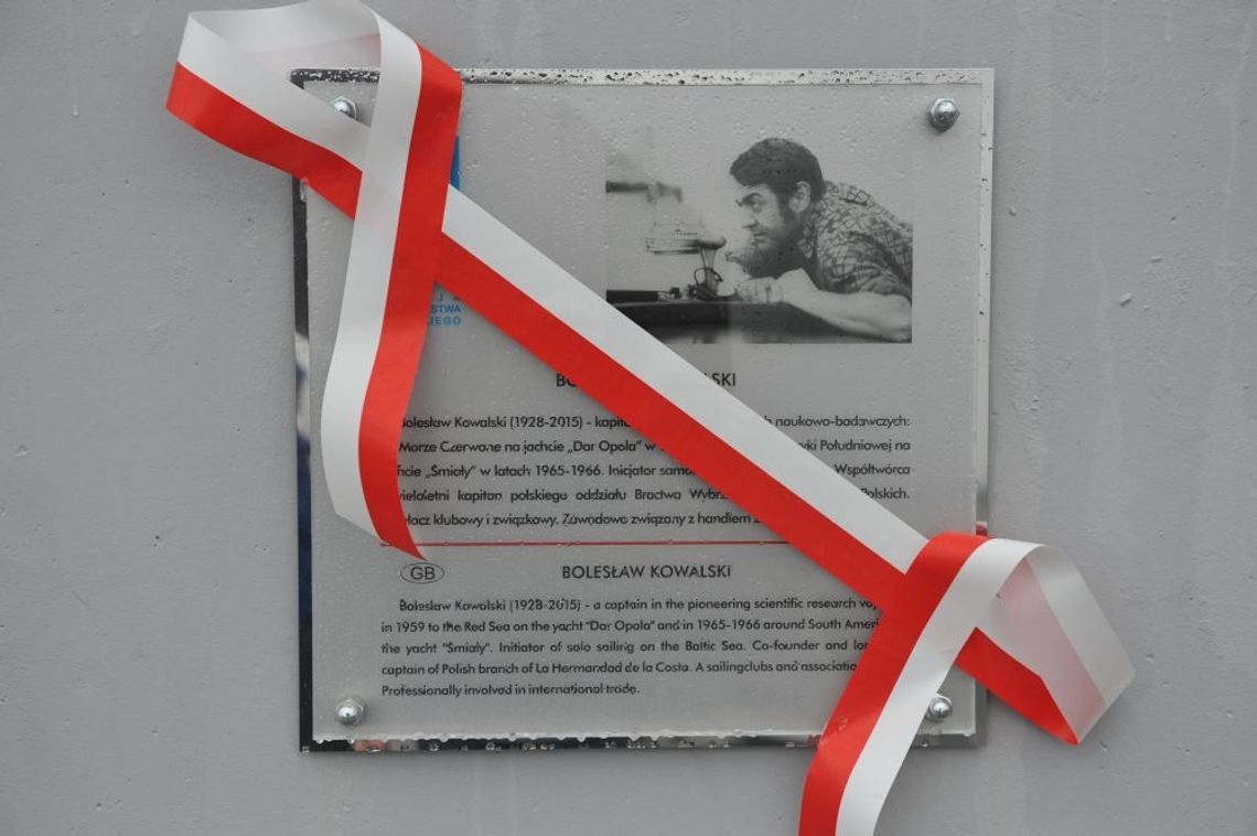 Aleja Żeglarstwa Polskiego wzbogacona o tablicę Bolesława K. Kowalskiego