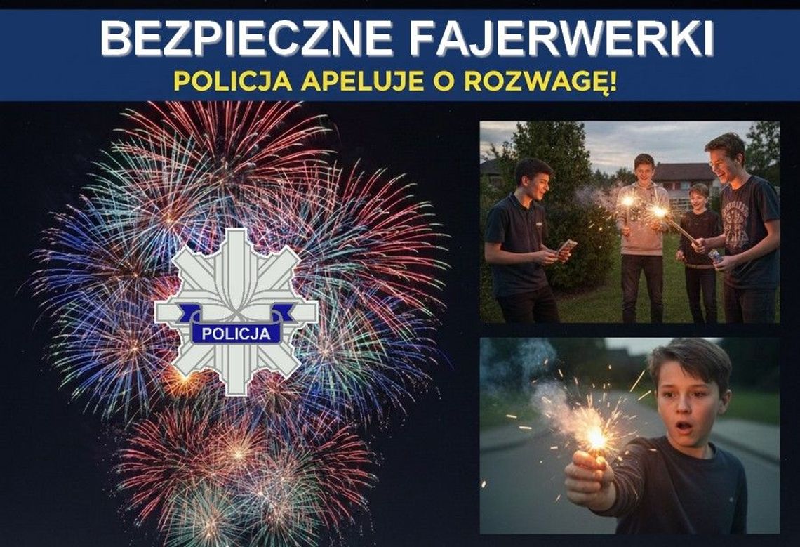 Bezpieczne fajerwerki – Policjanci apelują o rozwagę i przypominają o przepisach