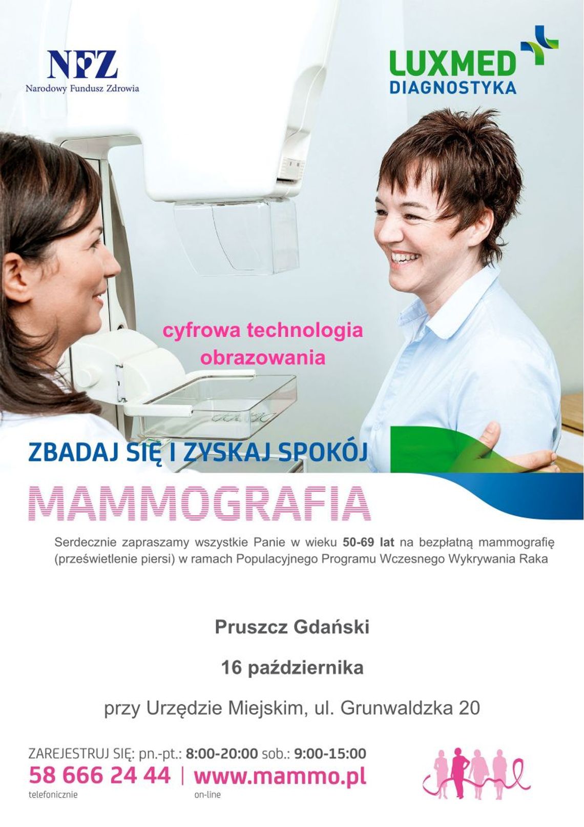 Bezpłatne badania dla kobiet w Pruszczu Gdańskim