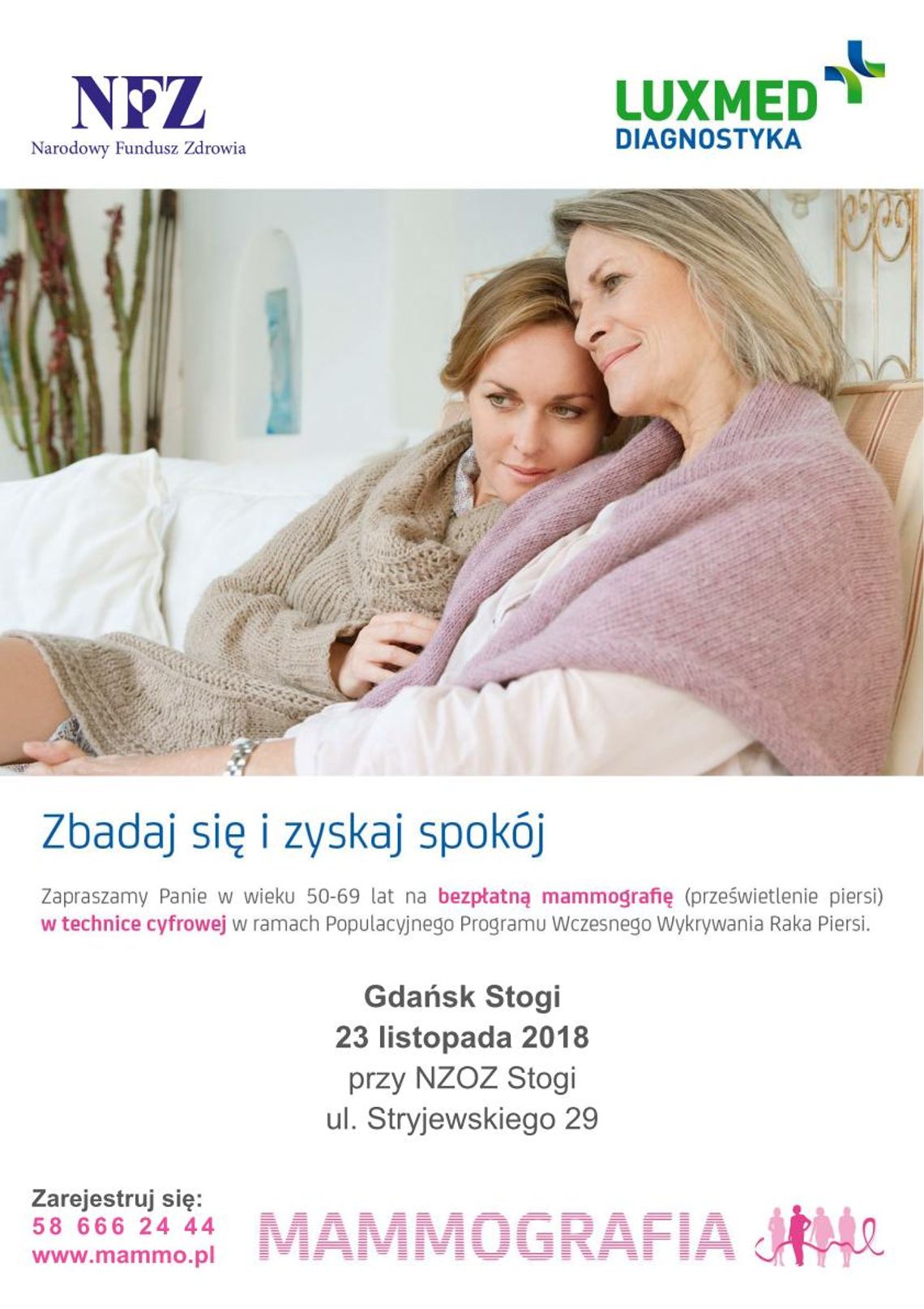 Bezpłatne badania mammograficzne dla kobiet w Gdańsku (AKTUALIZACJA)