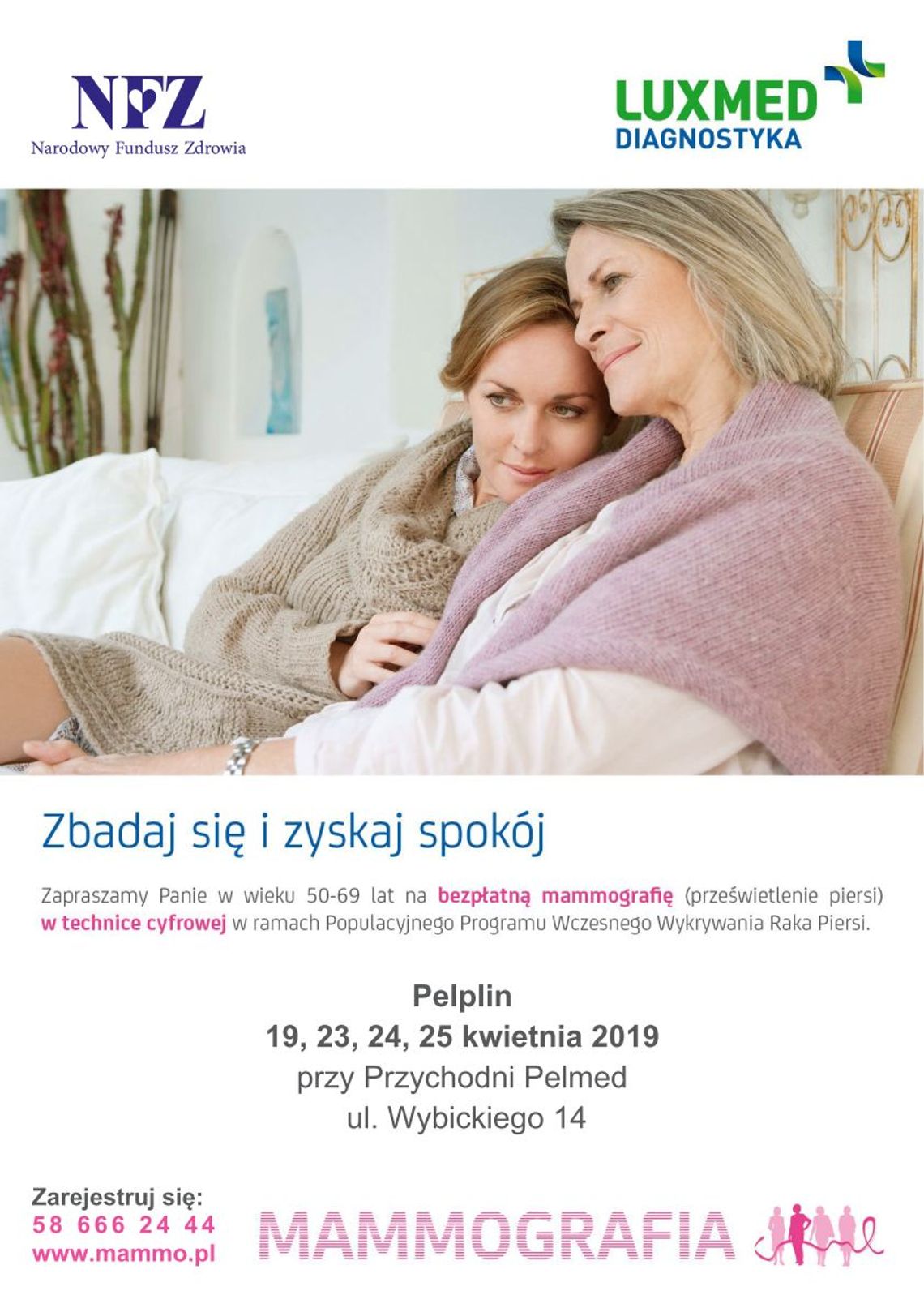 Bezpłatne badania mammograficzne na Kociewiu.