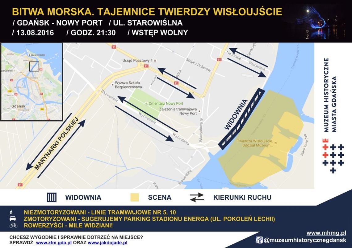 Bitwa Morska - widowisko pod Twierdzą Wisłoujście Bitwa Morska - widowisko pod Twierdzą Wisłoujście