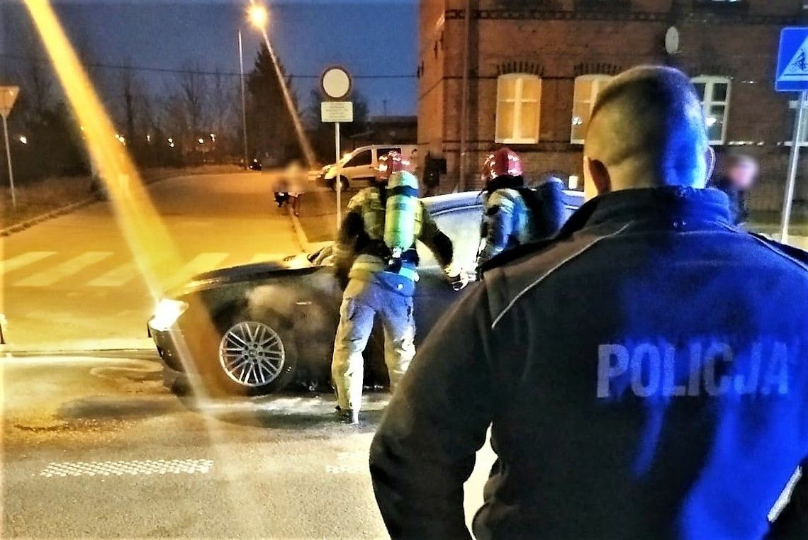 BMW płonęło w centrum Tczewa!