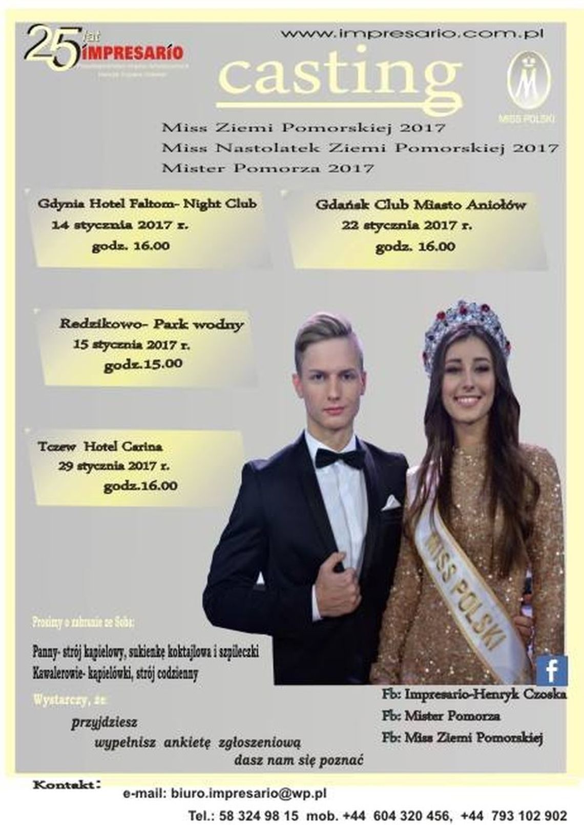 Casting Miss i Mister Polski Casting Miss i Mister Polski