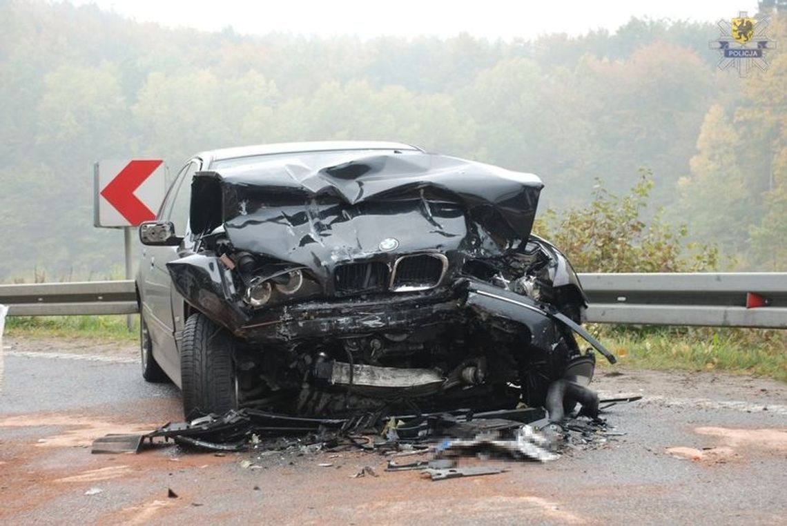 Czołowe zderzenie na Rekowskiej Górce