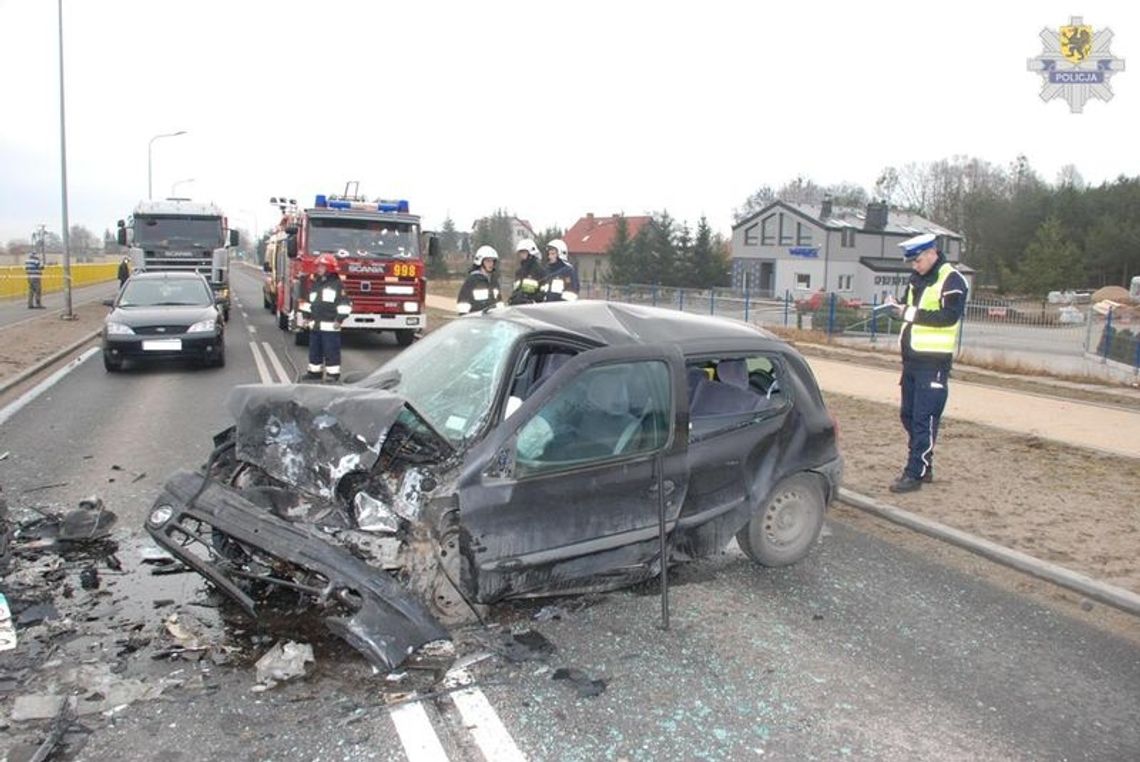 Czołowe zderzenie w Trąbkach Wielkich