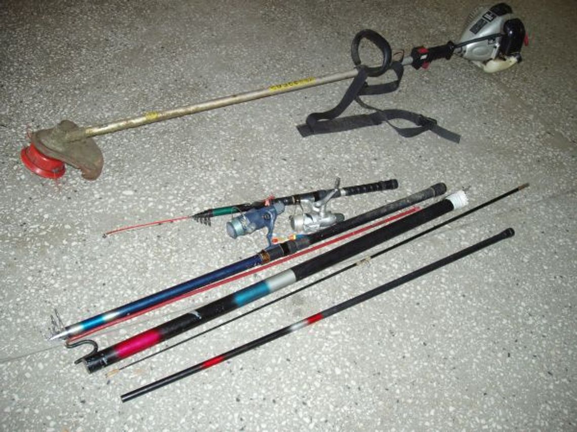Czyje podkaszarka, wędka i kołowrotki? Czyje podkaszarka, wędka i kołowrotki?