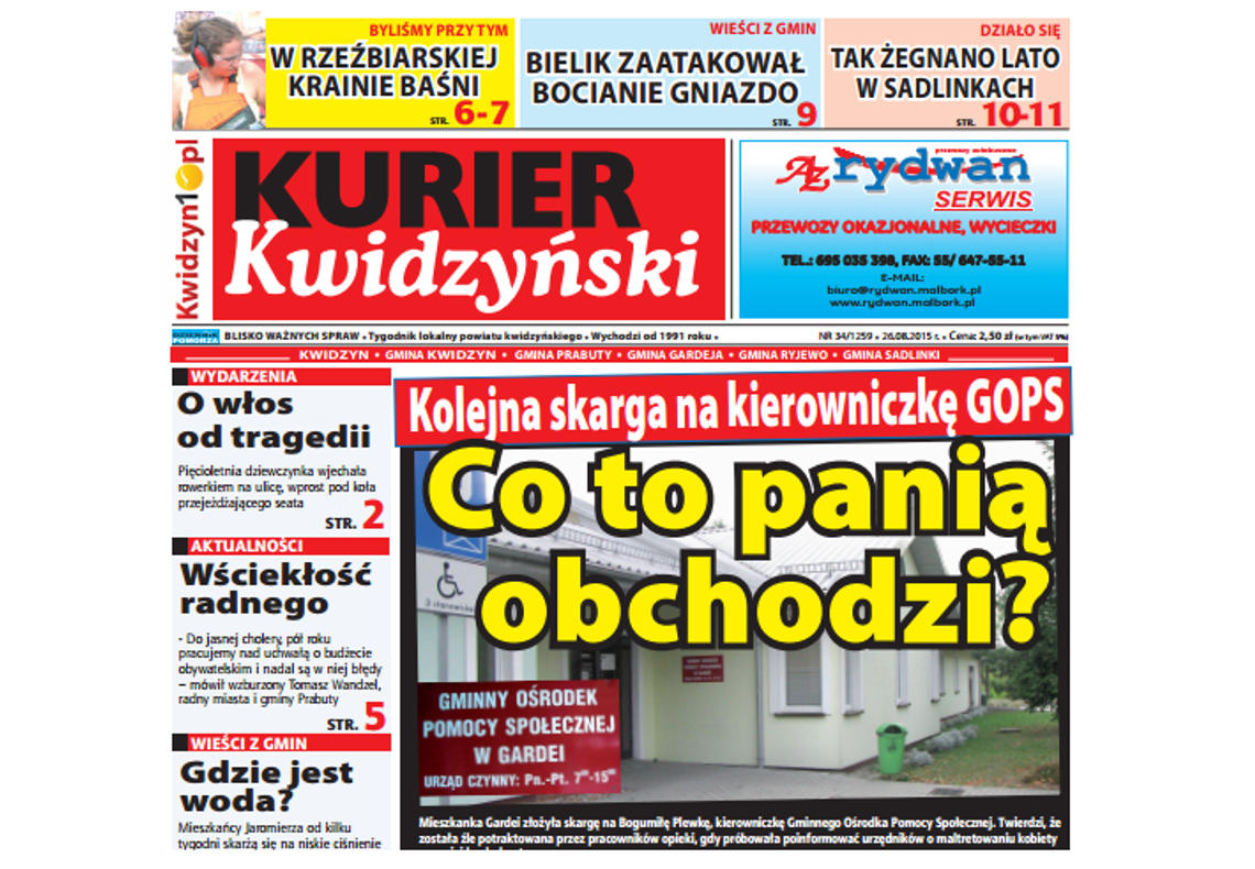 Czytaj najnowszy Kurier Kwidzyński Czytaj najnowszy Kurier Kwidzyński