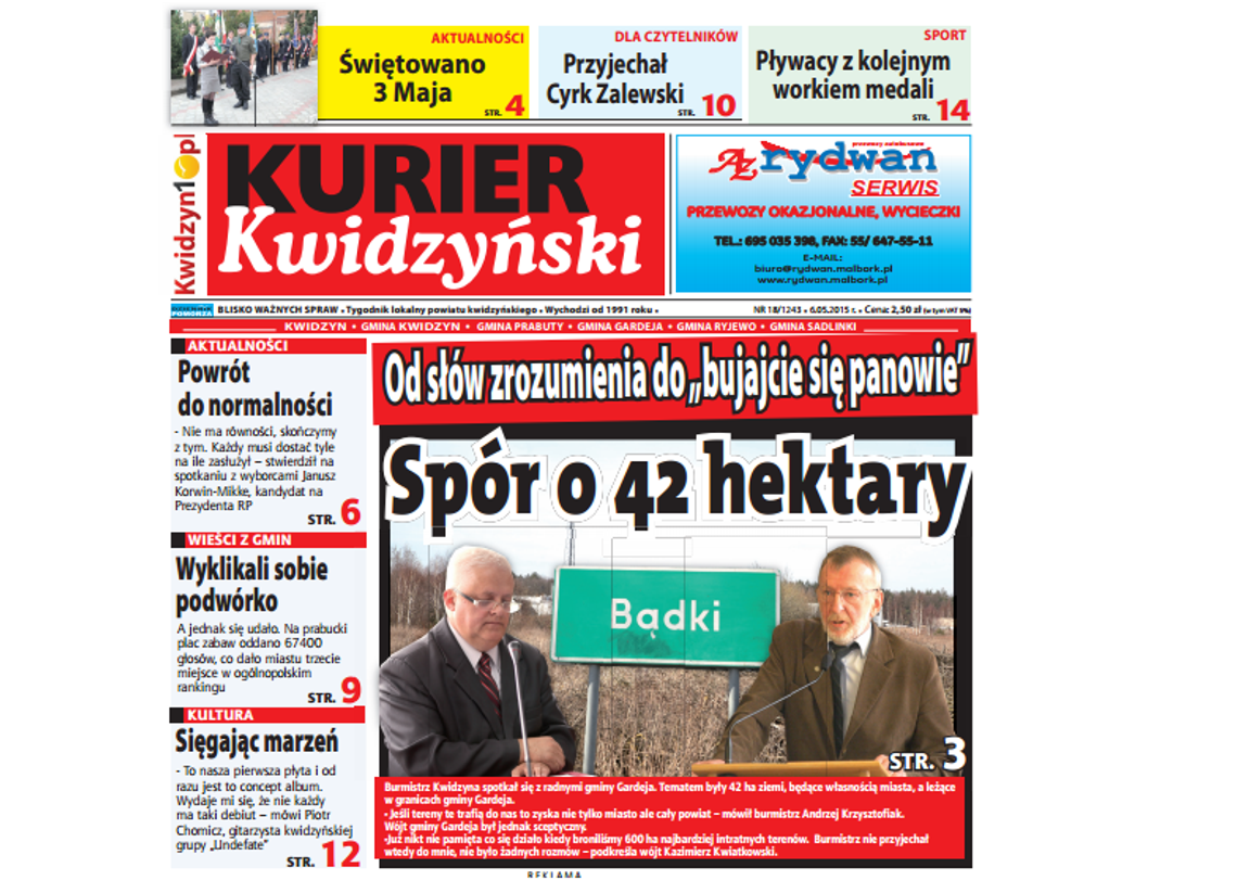 Czytaj najnowszy Kurier Kwidzyński