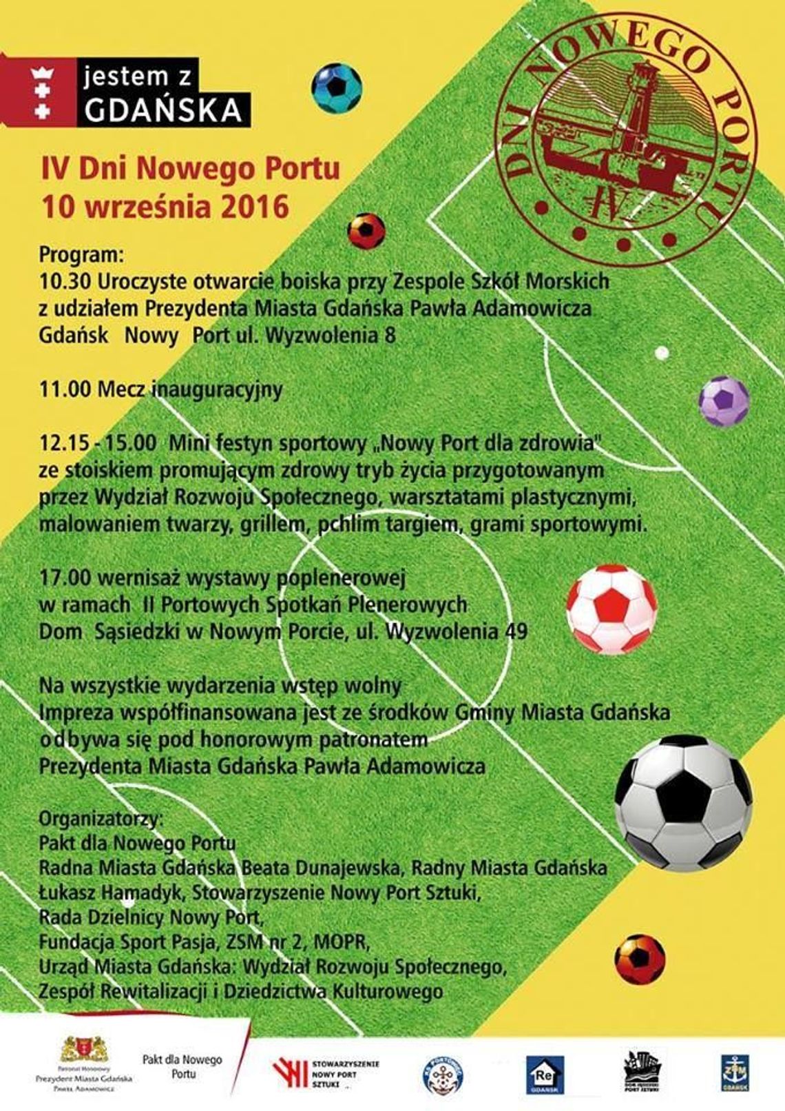 Dni Nowego Portu i otwarcie nowego boiska przy ZSM Dni Nowego Portu i otwarcie nowego boiska przy ZSM