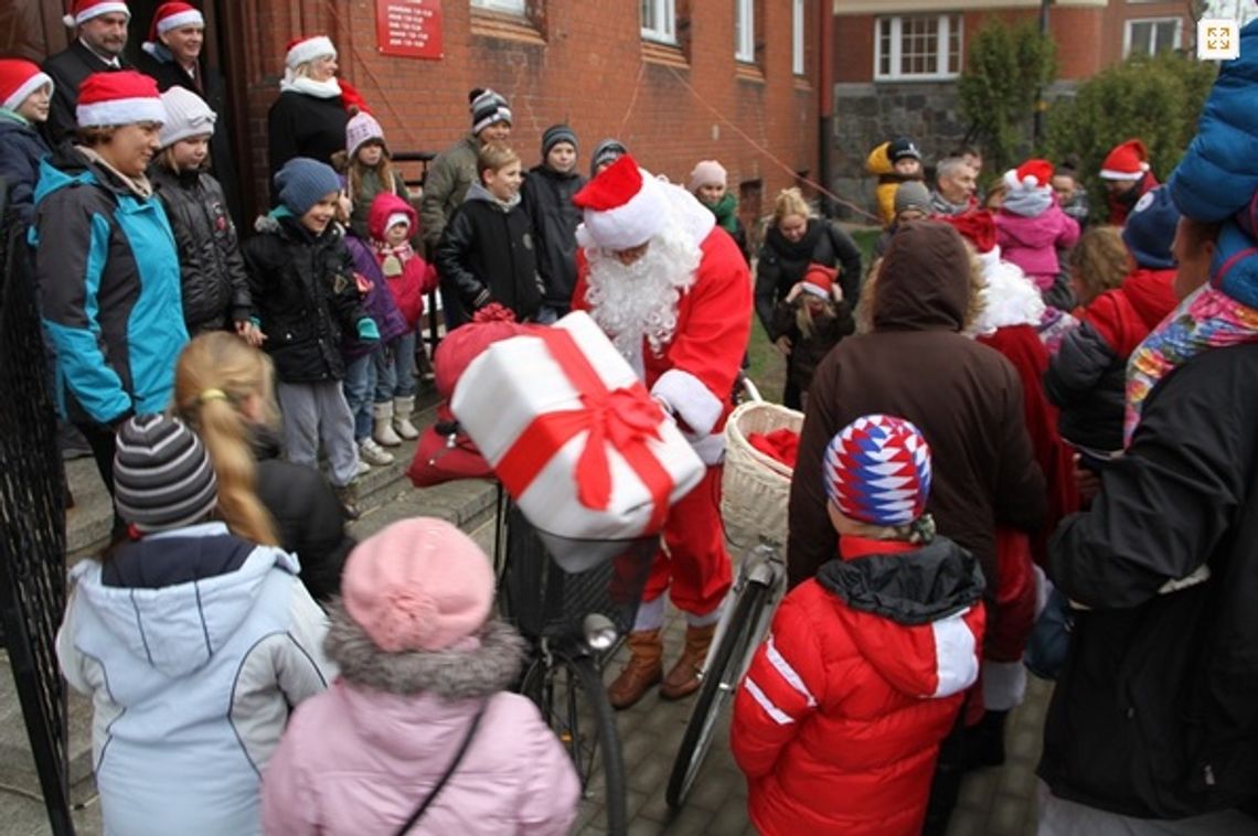 Do Tczewa Mikołaj przyjechał na... rowerze Do Tczewa Mikołaj przyjechał na... rowerze