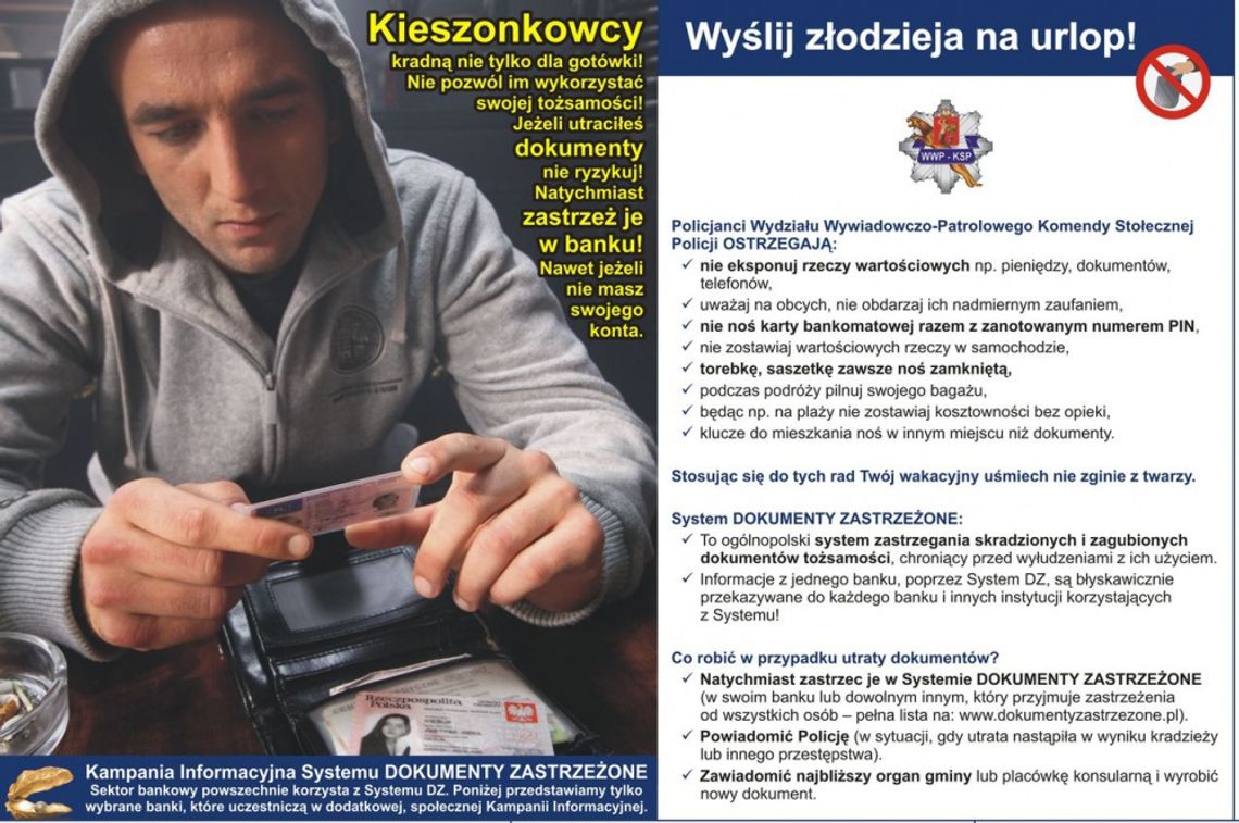 "Dokumenty zastrzeżone" - chroń swoją tożsamość, nie daj się złodziejom "Dokumenty zastrzeżone" - chroń swoją tożsamość, nie daj się złodziejom