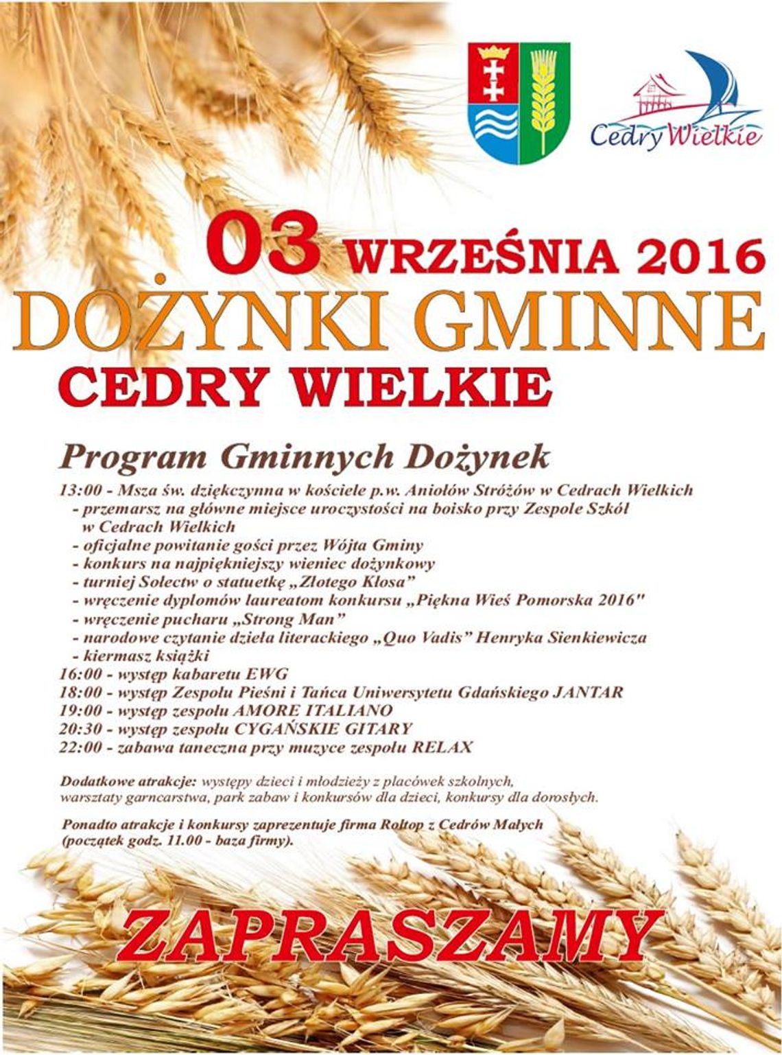 Dożynki Gminy Cedry Wielkie