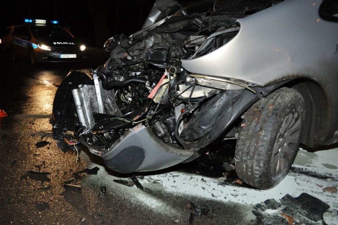 Dwóch 18-latków rannych w wypadku. Uderzenie w drzewo na łuku drogi Dwóch 18-latków rannych w wypadku. Uderzenie w drzewo na łuku drogi