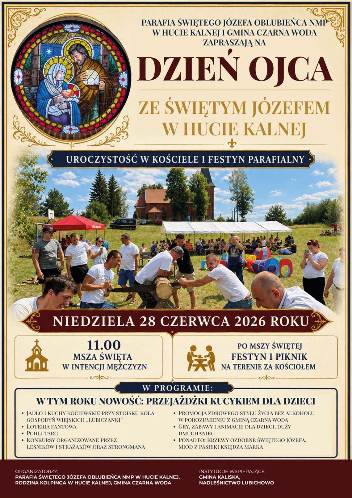 Dzień Ojca ze Świętym Józefem w Hucie Kalnej. W niedzielę odbędzie się festyn parafialny